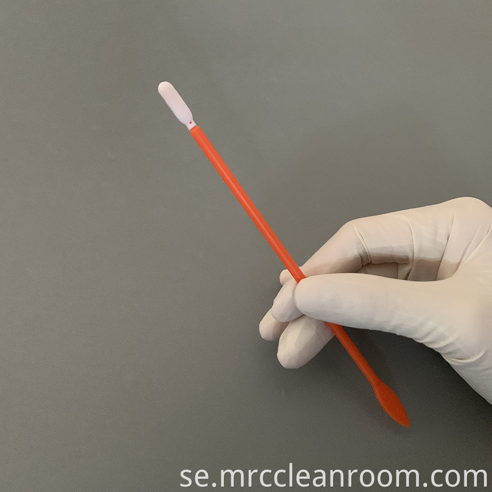 Orange Handle Cleanroom Foam Swab